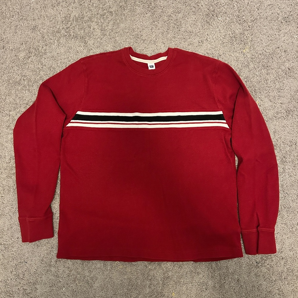 Vintage GAP Red Crewneck Sweater with Stripes